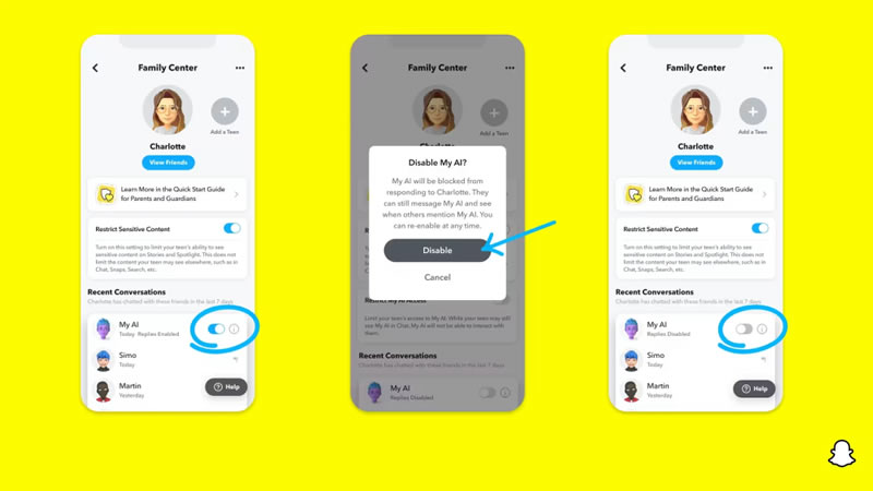Snapchat My AI chatbot